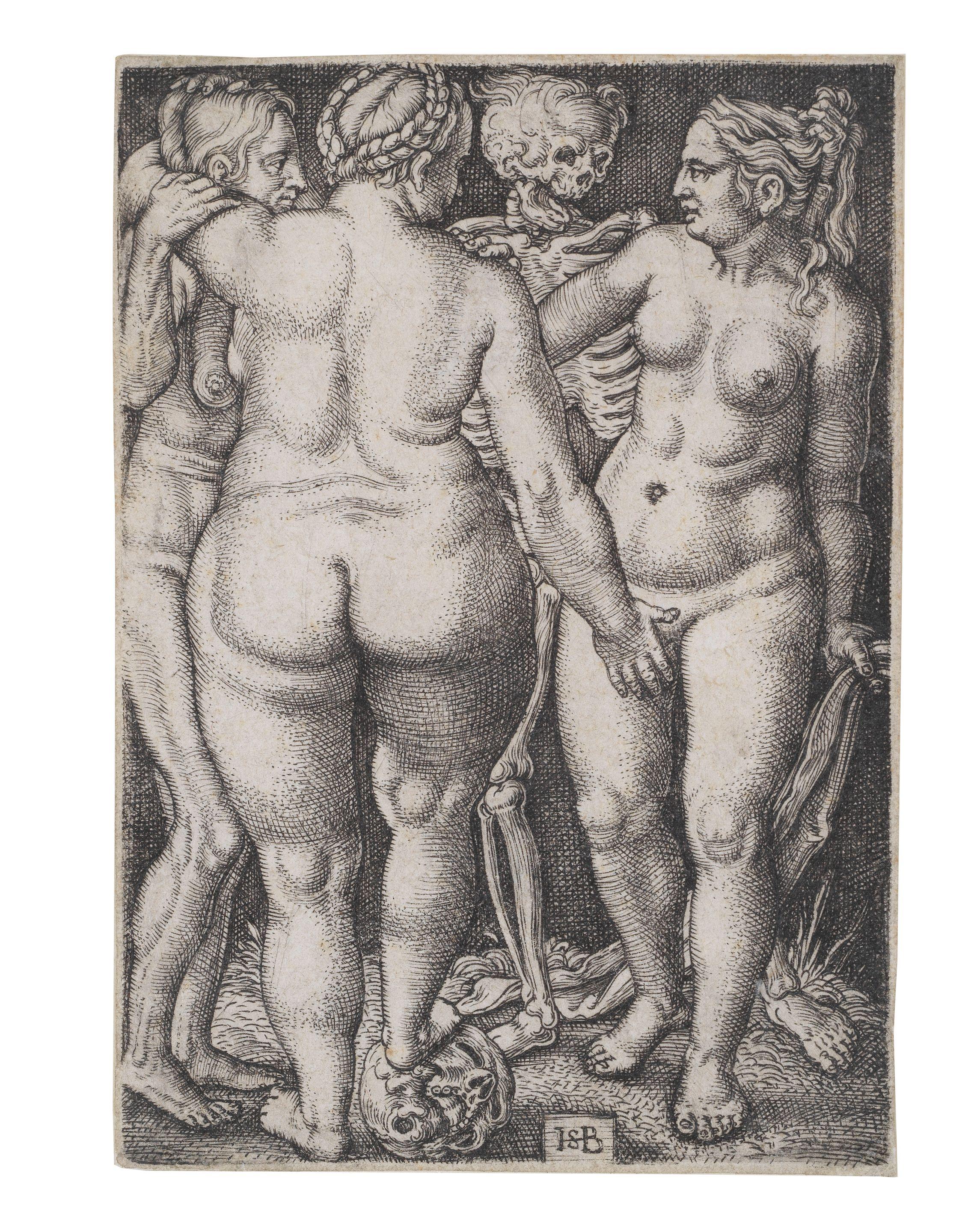 Hans Sebald Beham - Death and three nude Women