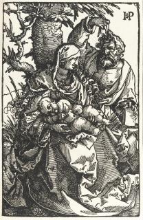 Hans Sebald Beham - Die heilige Familie unter einem Baum
