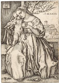 Hans Sebald Beham - Die Madonna mit dem Papagei.