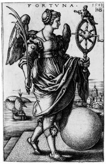 Hans Sebald Beham - Fortune (B. 140; P., Holl. 143)