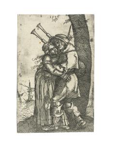 Hans Sebald Beham - The Bagpiper and his Mistress