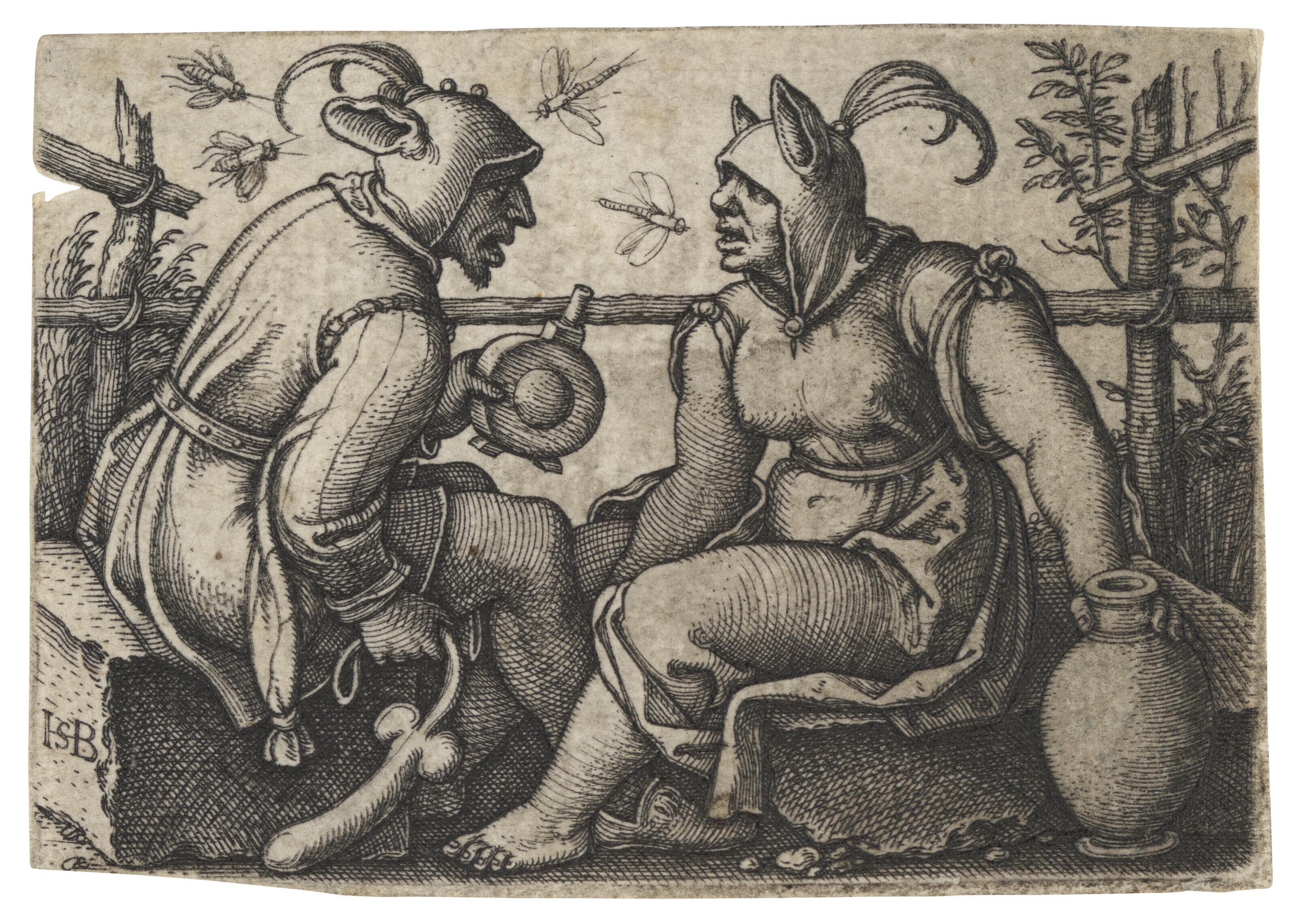 Hans Sebald Beham - The Fool and the Foolish Woman