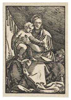 Hans Sebald Beham - The Holy Family beneath a Canopy