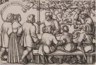 Hans Sebald Beham - The Peasants\' Feast, from: The Twelve Months (B. 161; P., Holl. 184)