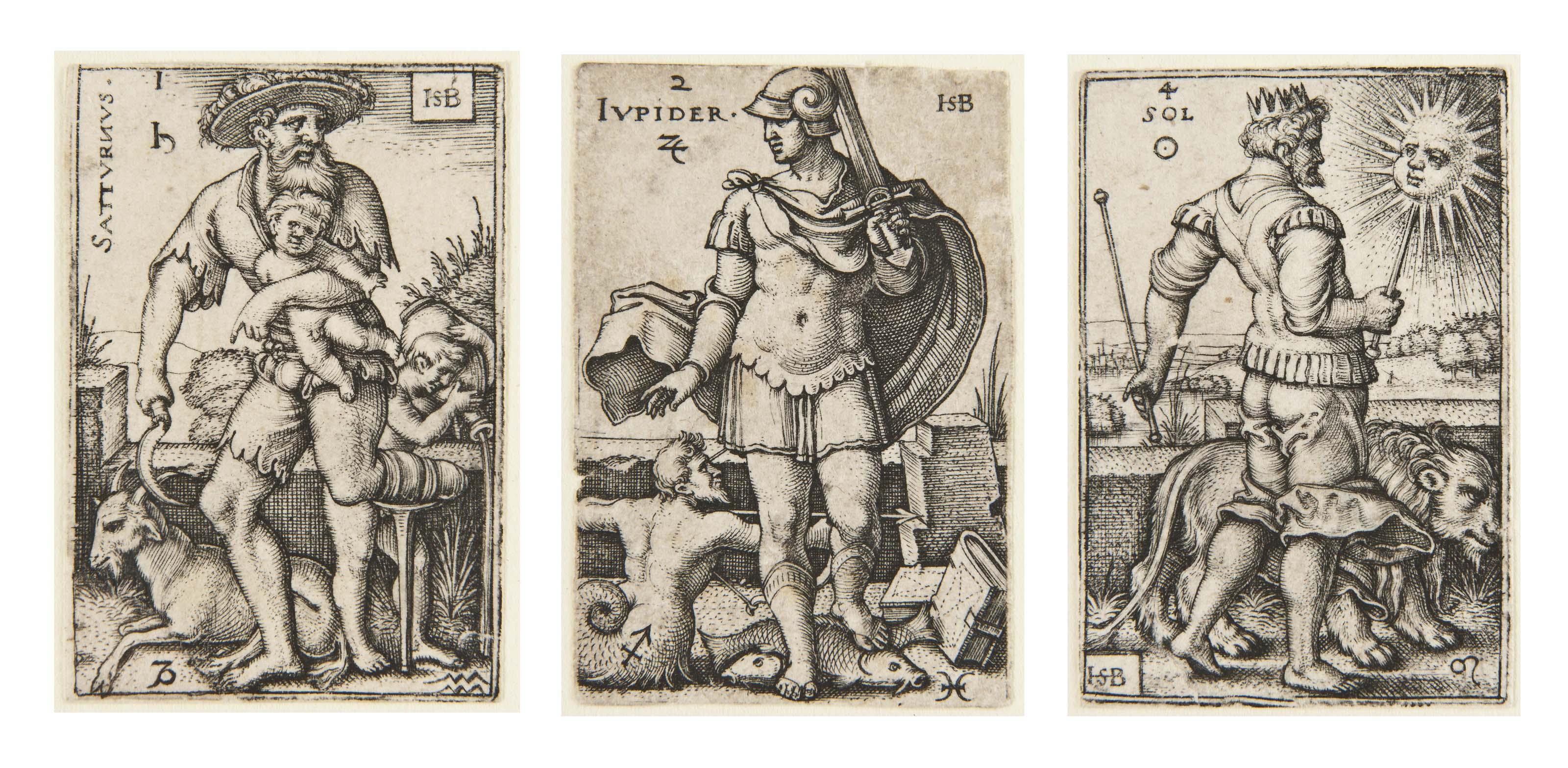 Hans Sebald Beham - The seven Planets with the Zodiacs (Bartsch 114-120; Pauli 116-122)