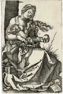 Hans Sebald Beham - The Virgin with the Pear (Bartsch 18; Pauli, Holl. 19)