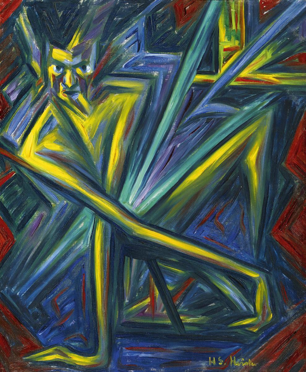 Hans Siebert von Heister - Ekstatische Figur (Männliche Gestalt mit gekreuzten Armen)