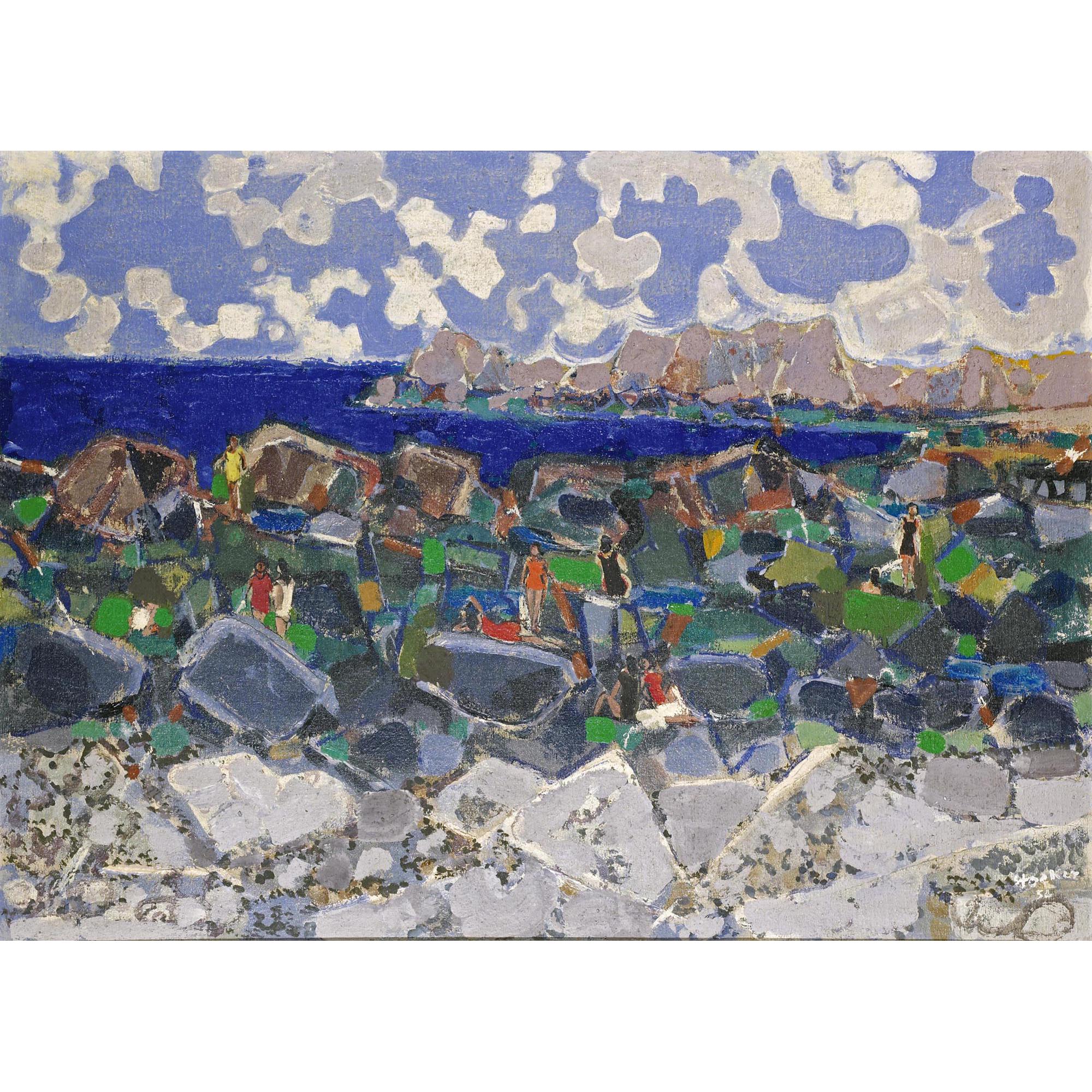 Hans Stocker - Felsküste Am Golf Von Biscaya, 1954 Cliff-Lined Coast At The Bay Of Biscay, 1954