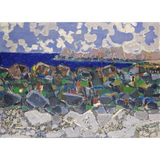 Hans Stocker - Felsküste Am Golf Von Biscaya, 1954 Cliff-Lined Coast At The Bay Of Biscay, 1954