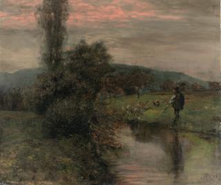 Hans Thoma - Abendlandschaft