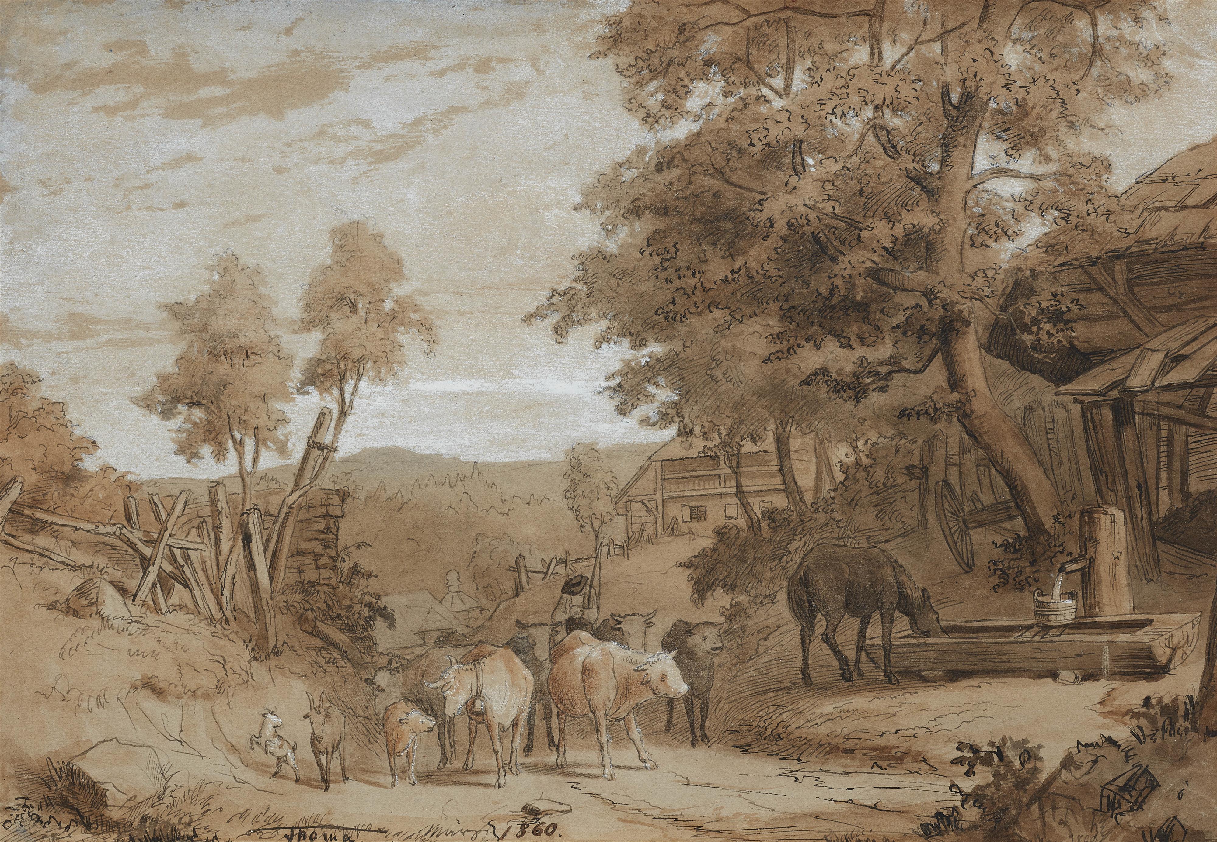 Hans Thoma - Bauernhof im Schwarzwald