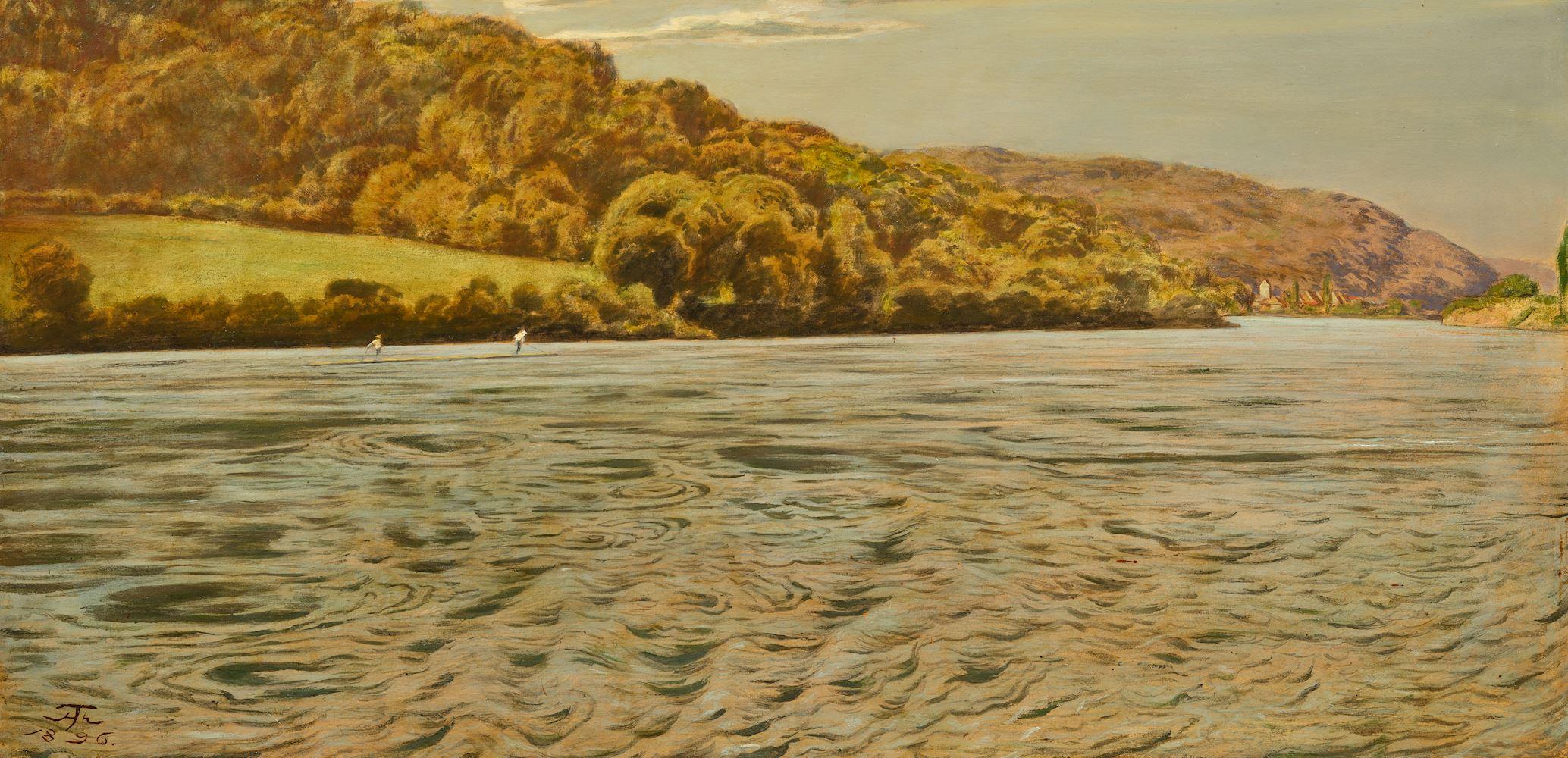 Hans Thoma - Blick auf den Rhein mit Rheinfelden. 1896.