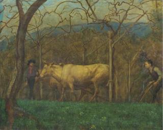 Hans Thoma - Dämmerung am Gardasee: dusk at the lago di Garda