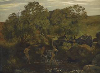 Hans Thoma - German badende Jünglinge (Bathing Boys)