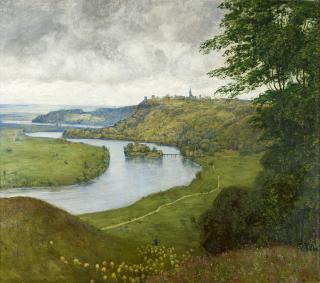 Hans Thoma - Phantasielandschaft (Landschaft am Oberrhein).