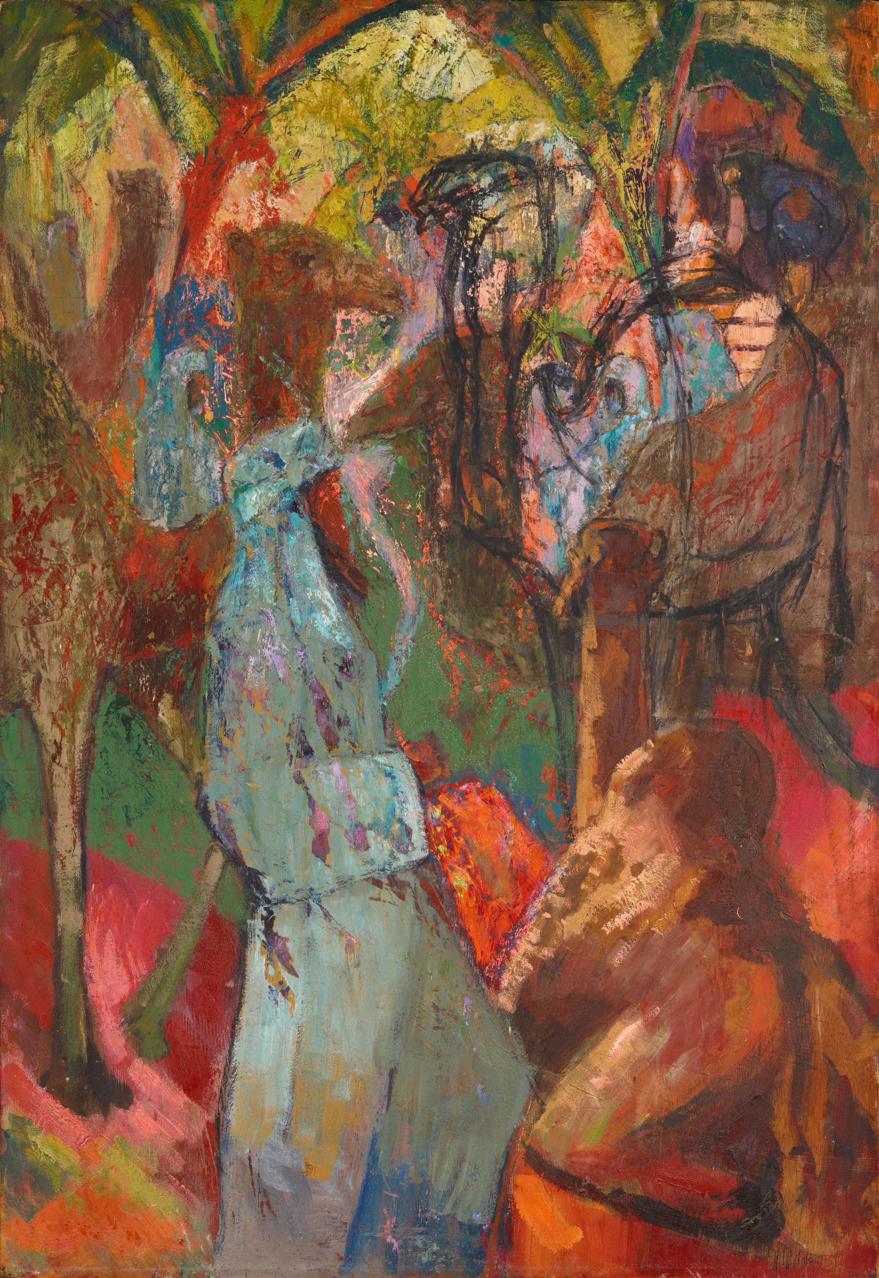 Hans Thuar - Beduinen. Verso: Reiher