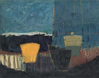 Hans Tisdall - Shorescape With Nets