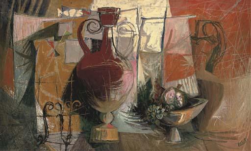 Hans Tisdall - Still life with vase
