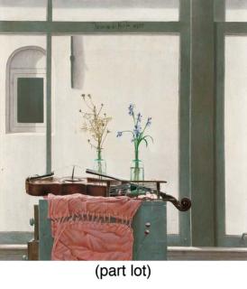 Hans van der Kroef - Spieringstraat - A still life with a violin