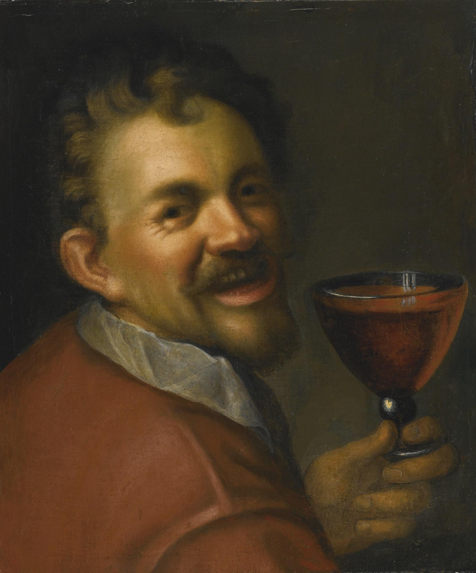 Hans Von Aachen - Self-Portrait With A Glass Of Wine