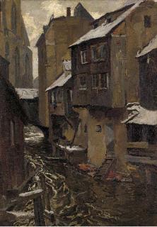 Hans Von Hayek - A river running through a continental town