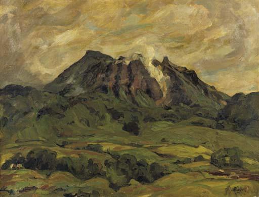 Hans von Hayek - An active vulcano on Sumatra