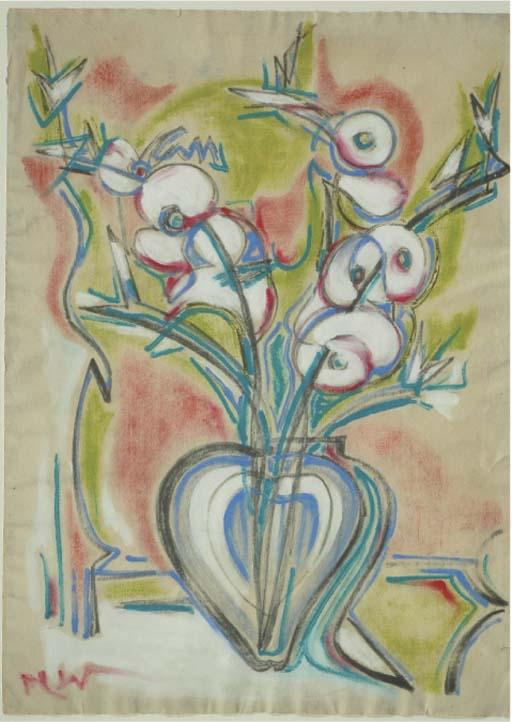 Hans Werdehausen - White flowers in a glass vase