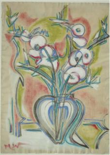 Hans Werdehausen - White flowers in a glass vase