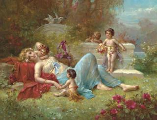 Hans Zatzka - An Allegory of Love