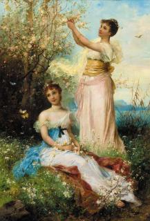 Hans Zatzka - Springtime maidens