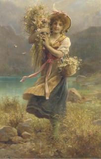 Hans Zatzka - The Flower Girl