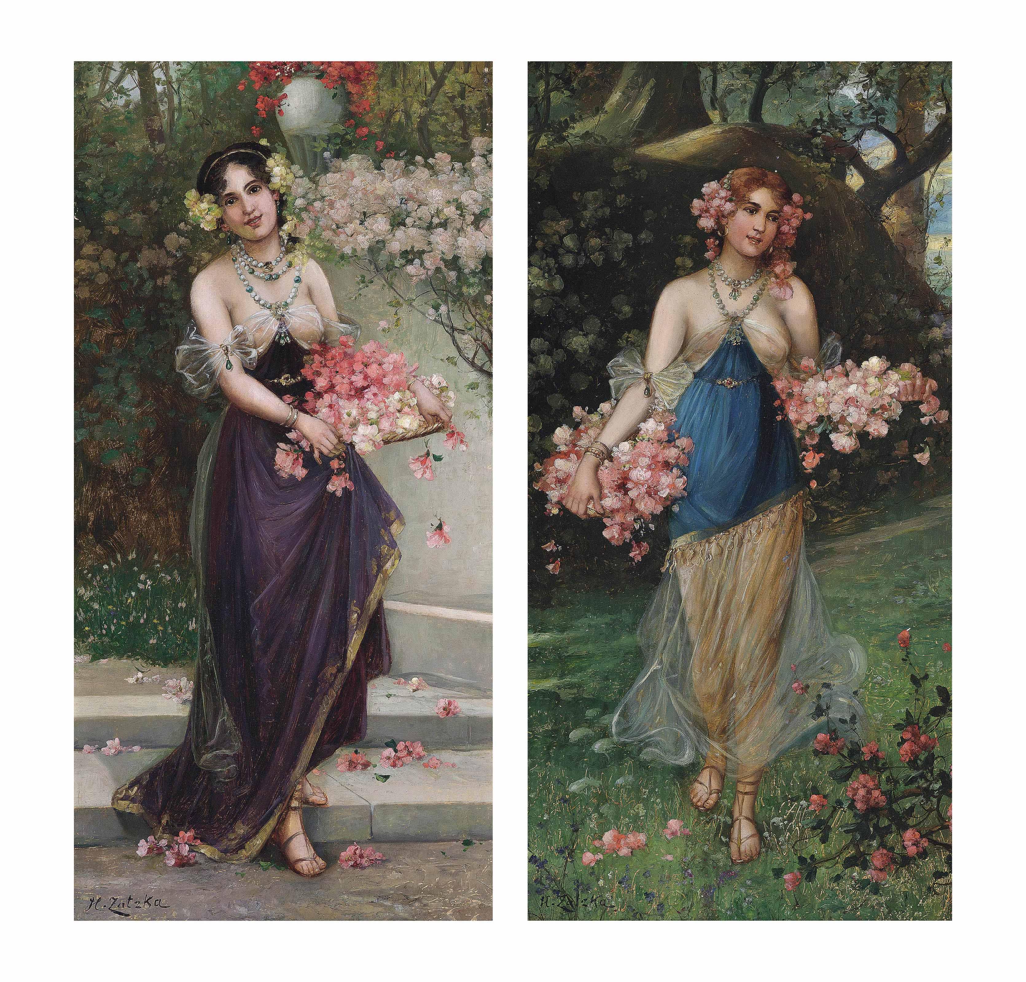 Hans Zatzka - The Maidens Of Spring