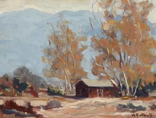 Hanson Puthuff - House, Lone Pine 12 x 16in
