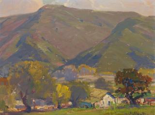Hanson Puthuff - Landscape with Foothills and Ranch House