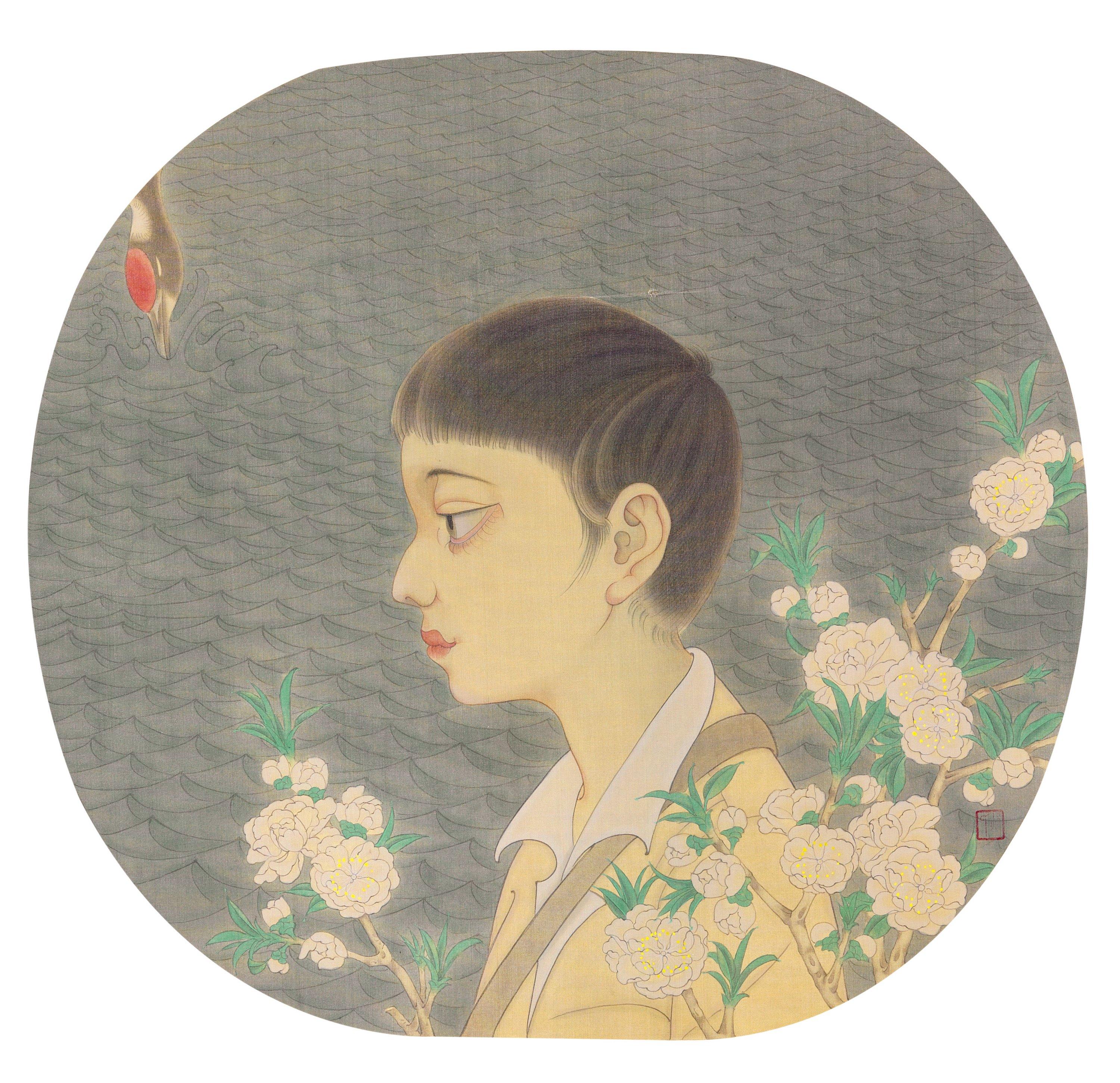 Hao Liang - Gongbi Figure：Side View Of A Boy