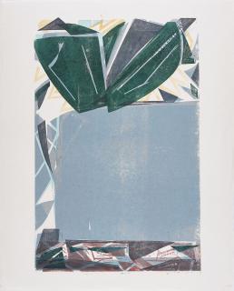 HAP Grieshaber - Blaue Vase (Hommage à Cézanne).
