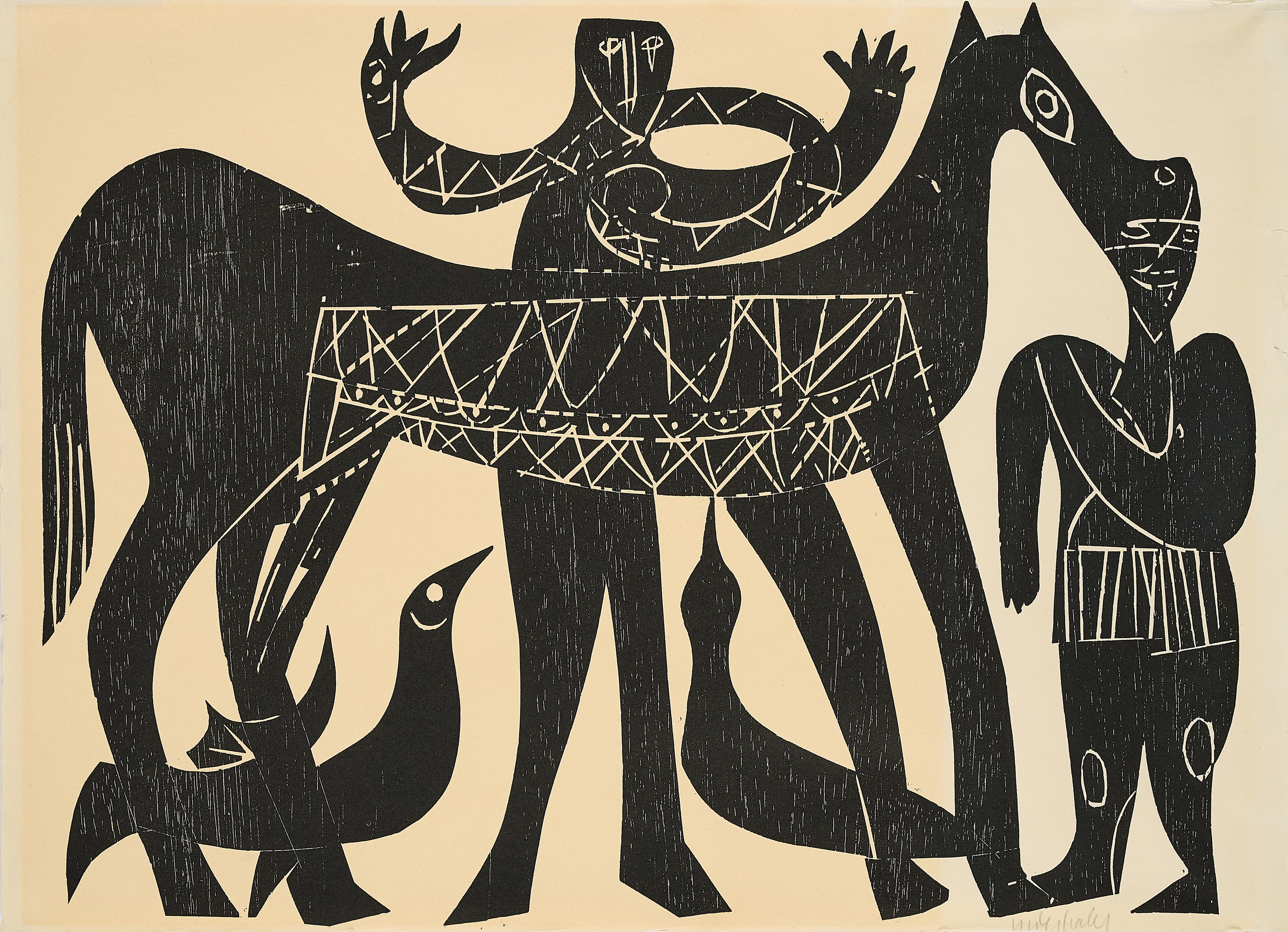 HAP Grieshaber - Das Pferd (Aus: Die dunkle Welt der Tiere).