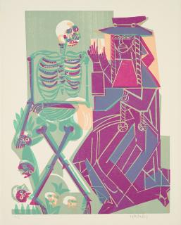 HAP Grieshaber - Der Kardinal (Aus: Totentanz von Basel).