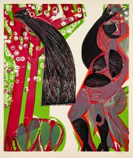 Hap Grieshaber - Die Frau mit dem Pfau.