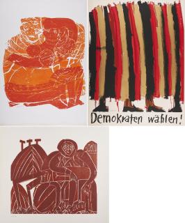 HAP Grieshaber - Konvolut von 3 Druckgrafiken.