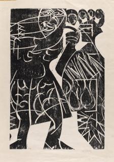 HAP Grieshaber - Simon von Cyrene (Ausschnitt)