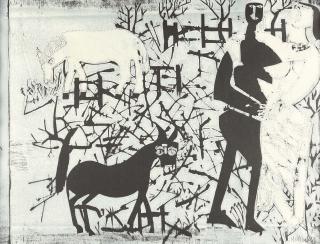 Hap Grieshaber - Winterlandschaft.