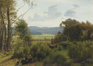 Harald Frederick Foss - An Extensive Summer Landscape