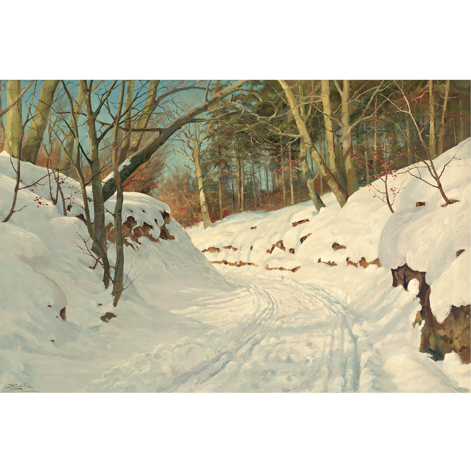 Harald Julius Niels Pryn - A Snowy Landscape