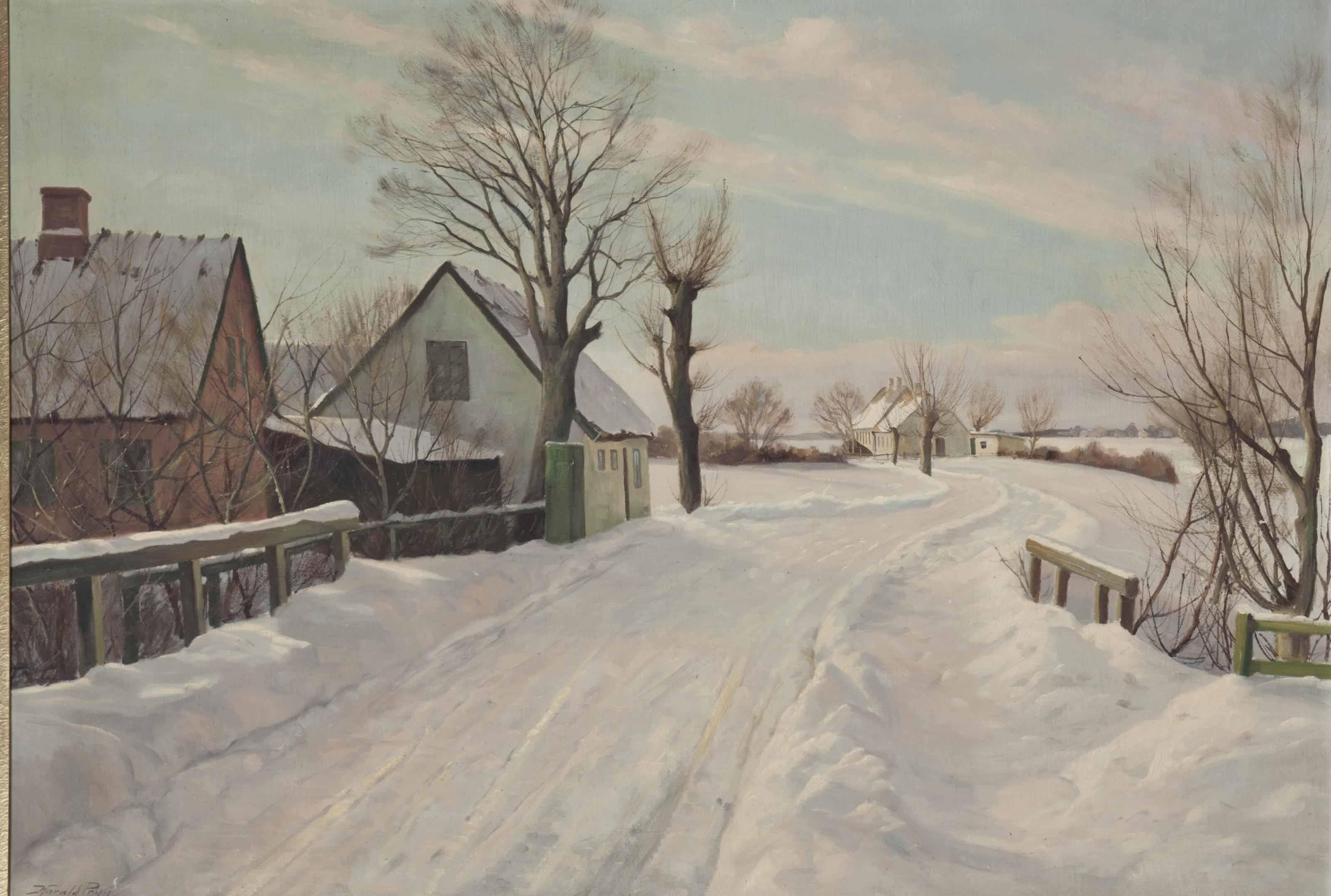 Harald Julius Niels Pryn - A Winter landscape