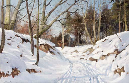 Harald Julius Niels Pryn - A winter landscape