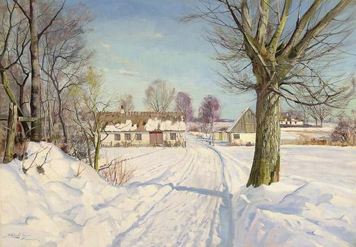 Harald Julius Niels Pryn - A winter track, Bagsvard