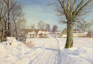 Harald Julius Niels Pryn - A winter track, Bagsvard