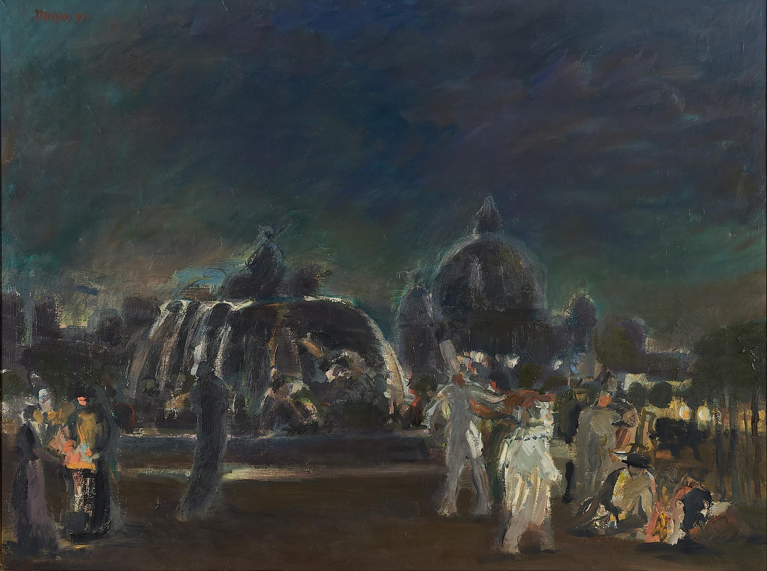 Harald Metzkes - Wacht am Neptunbrunnen.