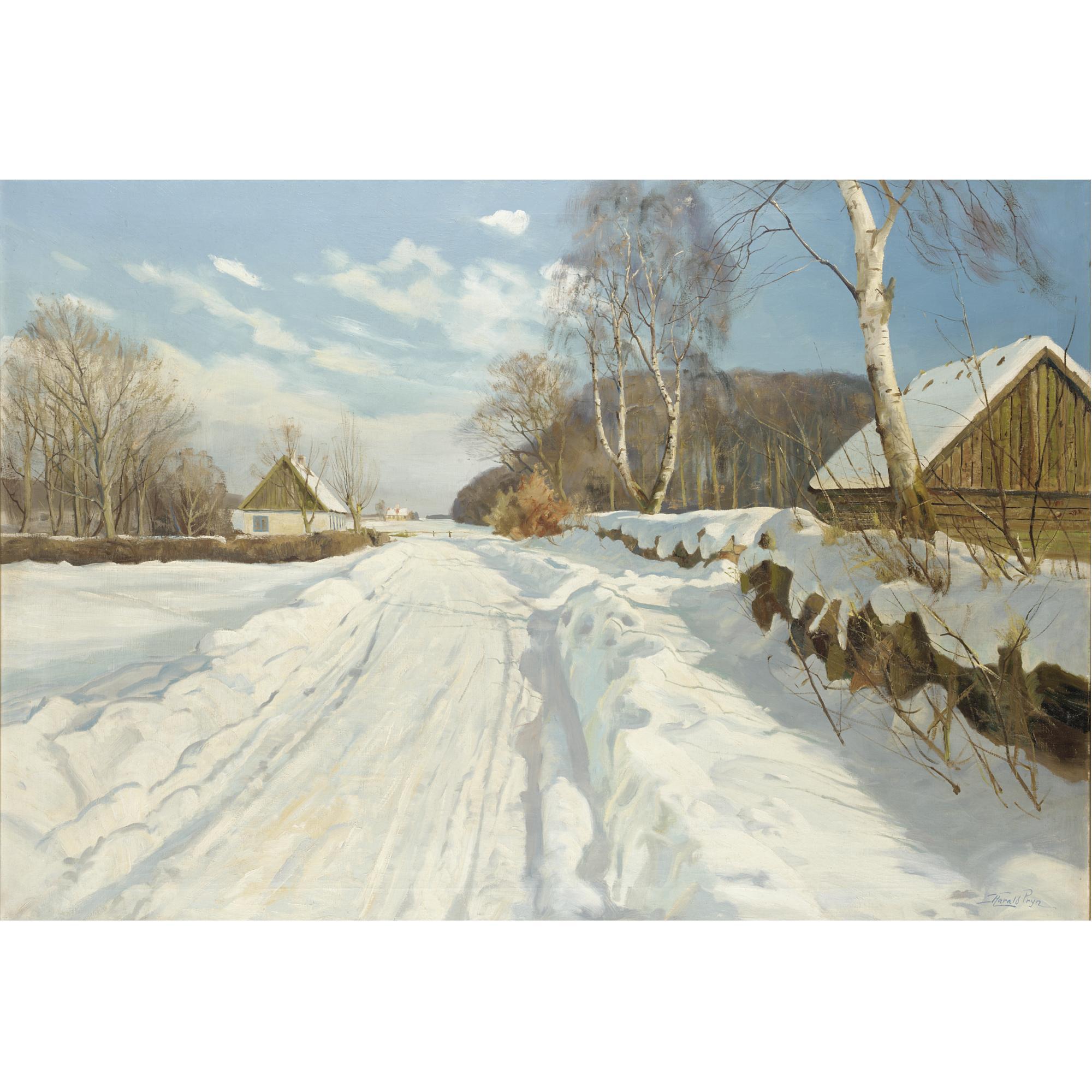 Harald Pryn - Snow Scene In Bright Sunlight